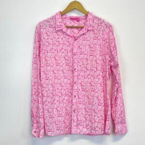 Fresh Produce Pink Cotton Button Down Top